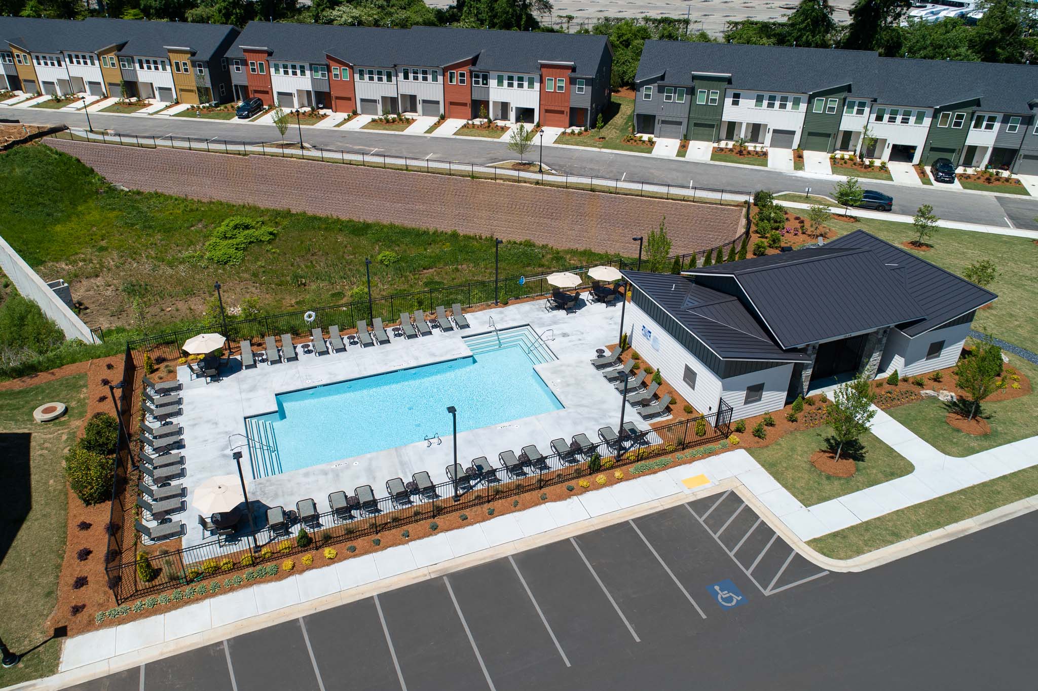 Pool and Cabana at Park Vue in West Midtown by Ashton Woods