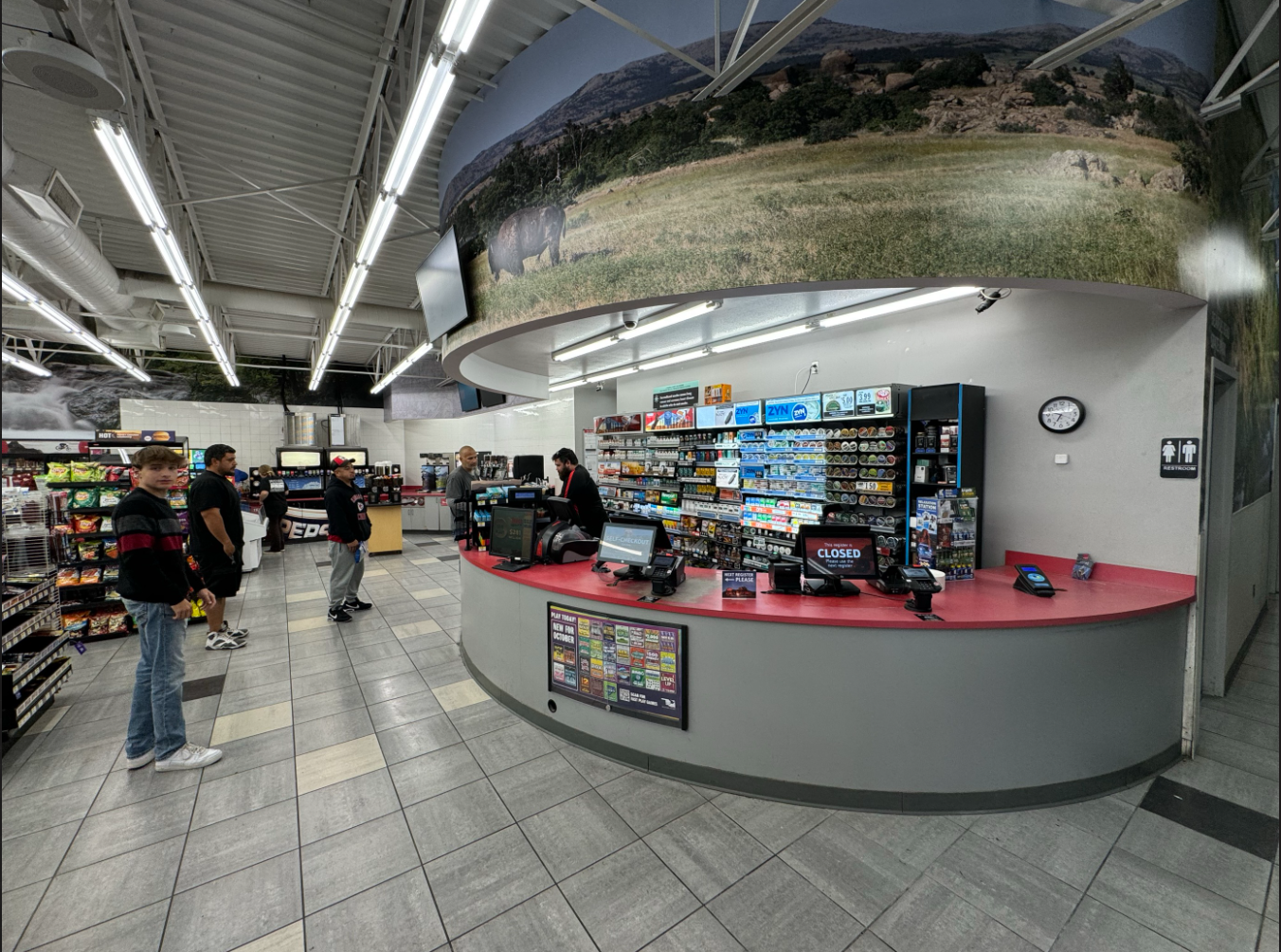 Cashier Counter of Kum & Go in Owasso, Oklahoma.