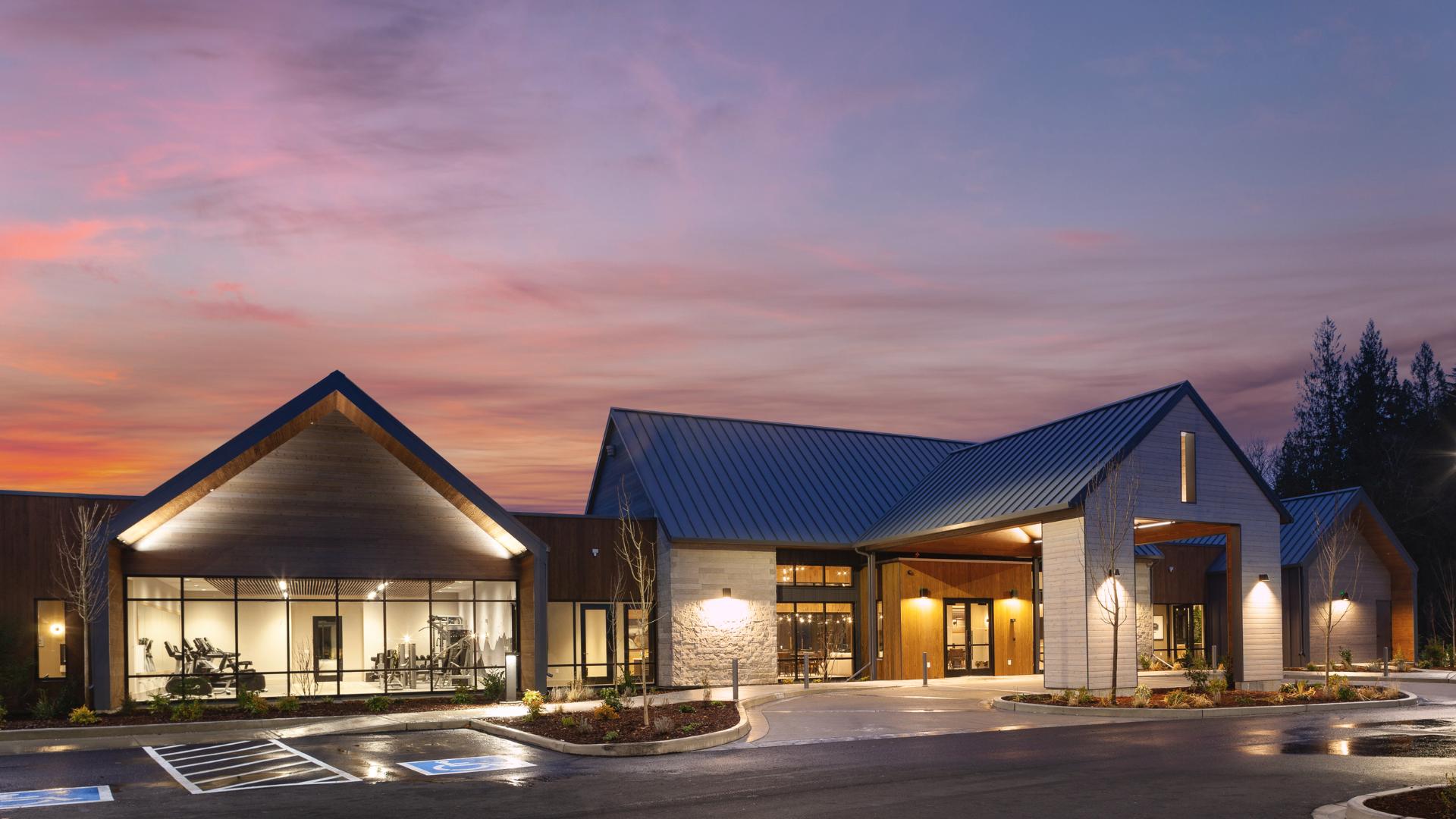 Front entrance of the community clubhouse