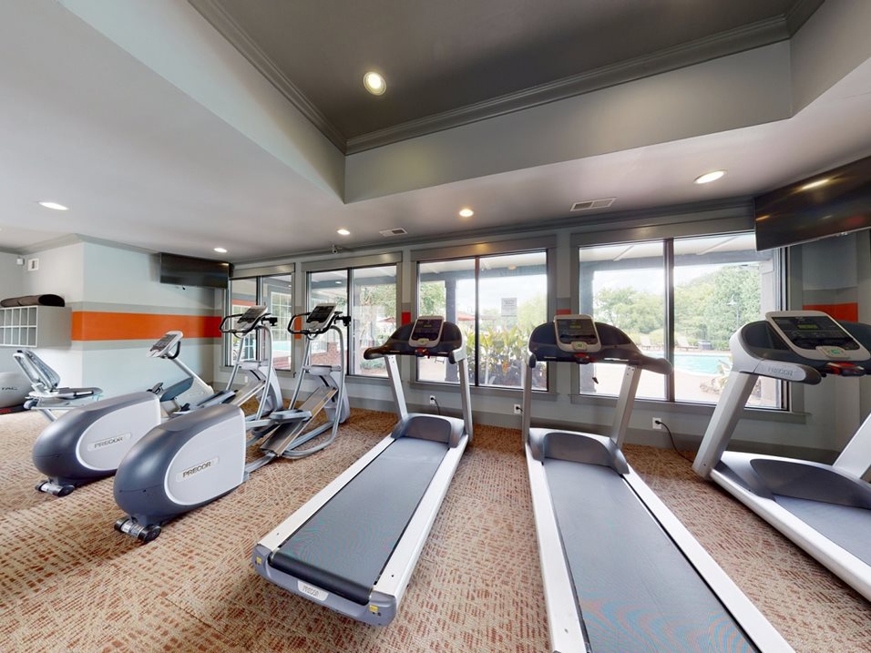 Health and Fitness Club including TVs and Cardio and Weight Training at Parc 1346 Apartments