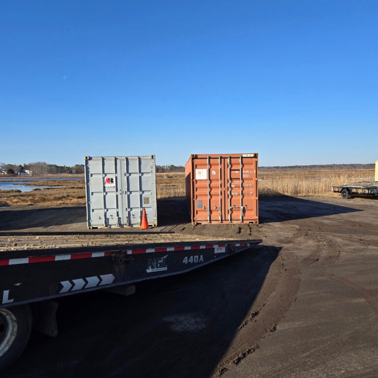 Another successful 40ft storage container rental delivered in Scarborough, ME by Abco Rental & Stora 