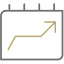 Uptrend graph icon.