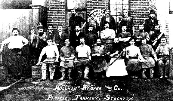 Kullman Wagner Co. employees in front of Pacific Tannery 1877