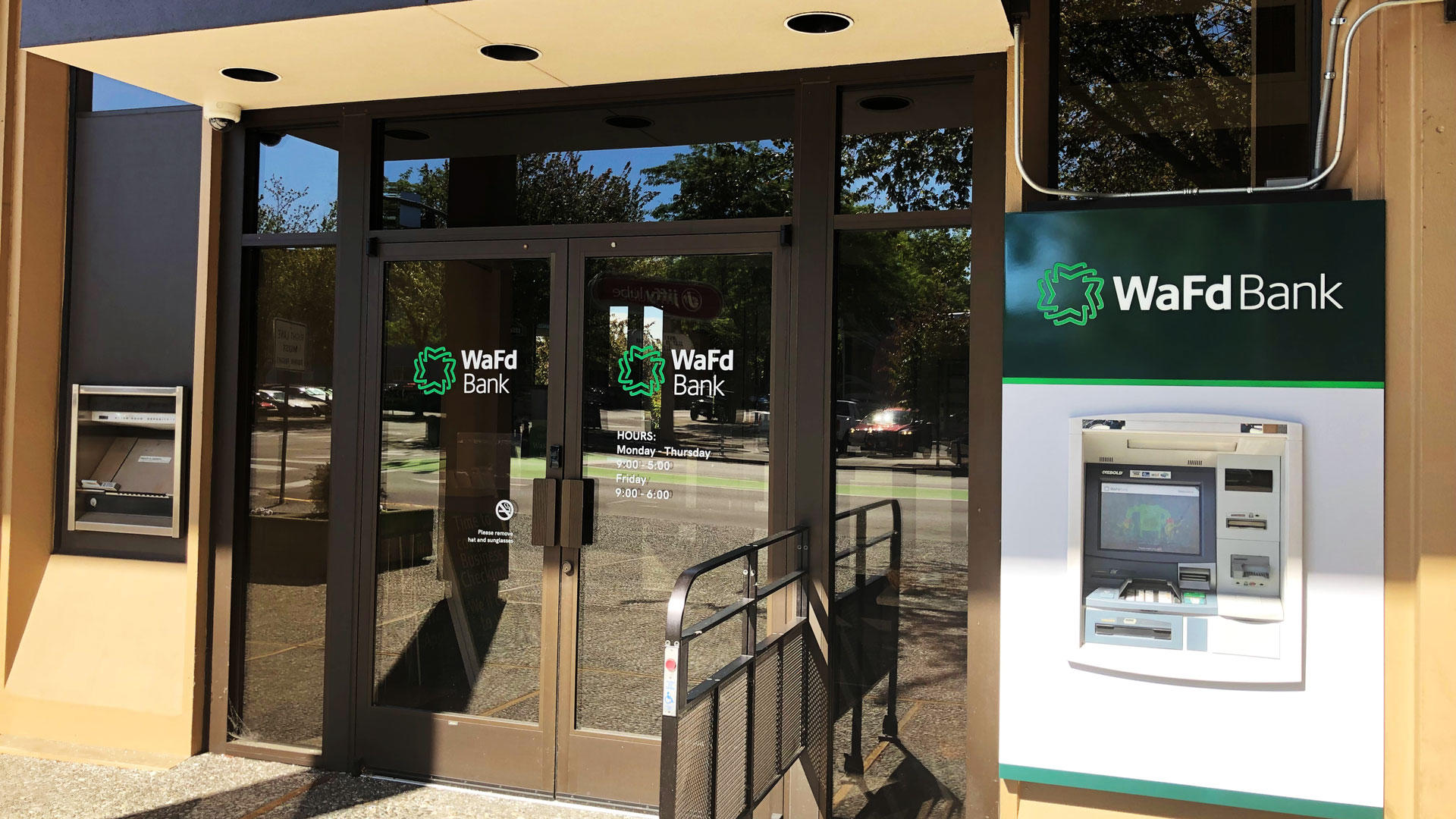 Photo of the WaFd Bank Branch location in Bellingham, Washington. Located at 1500 Cornwall Ave, Bell WaFd Bank Bellingham (360)733-3050