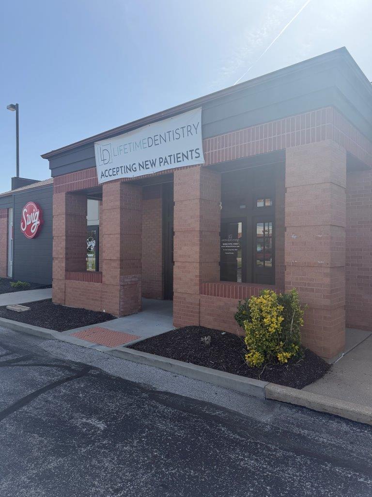 Front of office, Lifetime Dentistry. Dentist in St Peters, MO. 