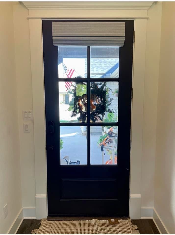 Roman shades are a great addition to your King of Prussia, PA front door. They come in a variety of fabrics to match your decor.