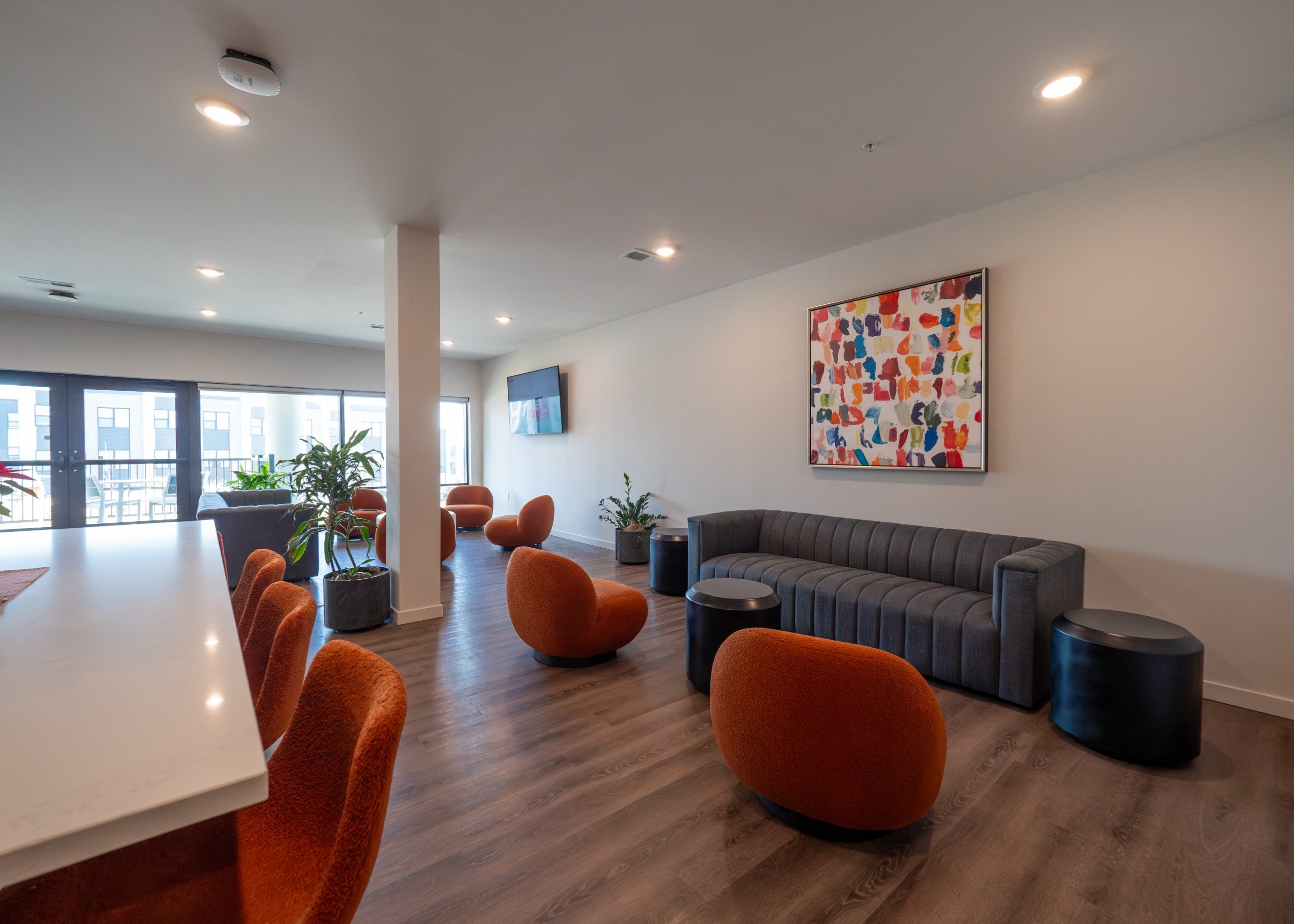 Open Kitchen with Living Area