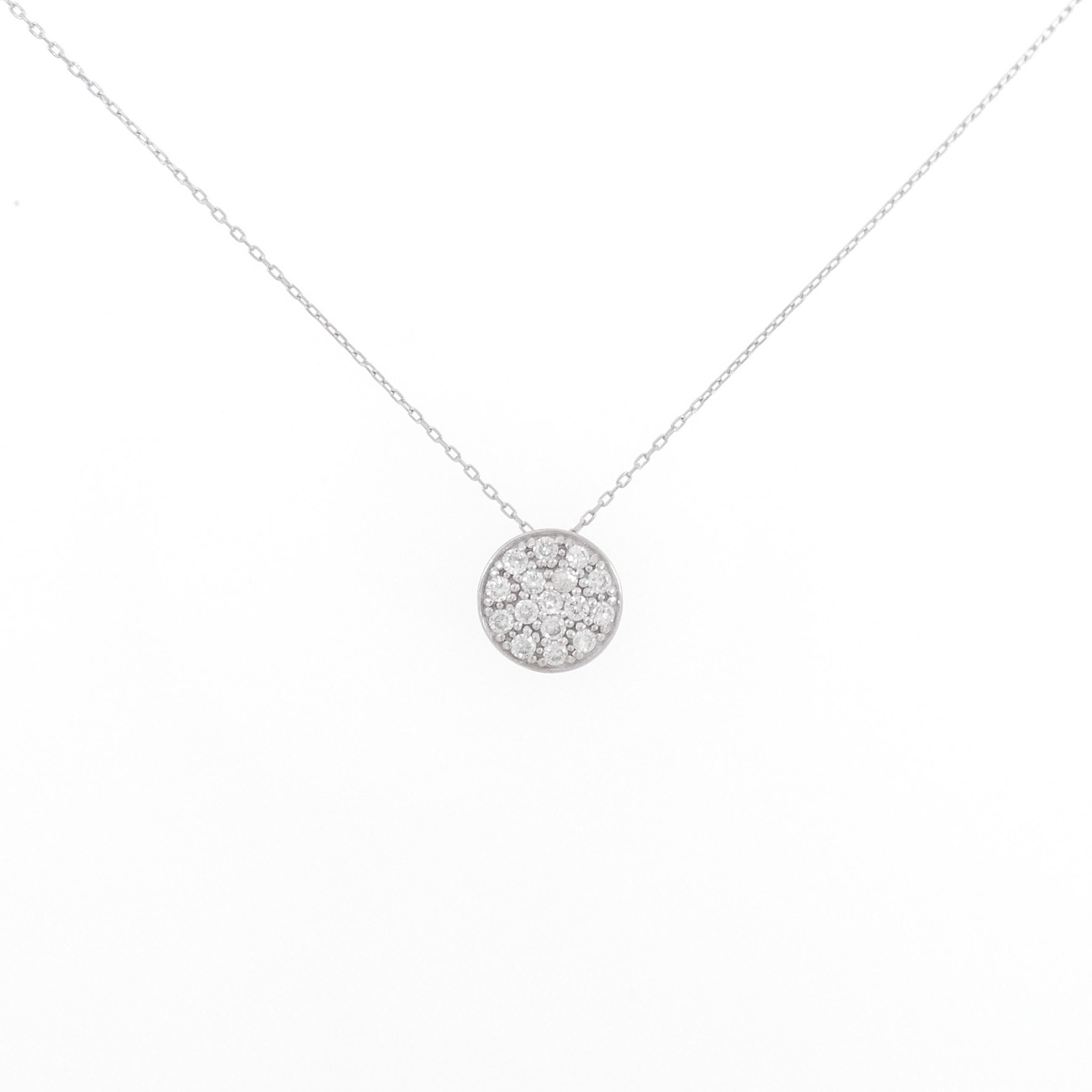 K18WG ダイヤモンド ネックレス 0.20CT