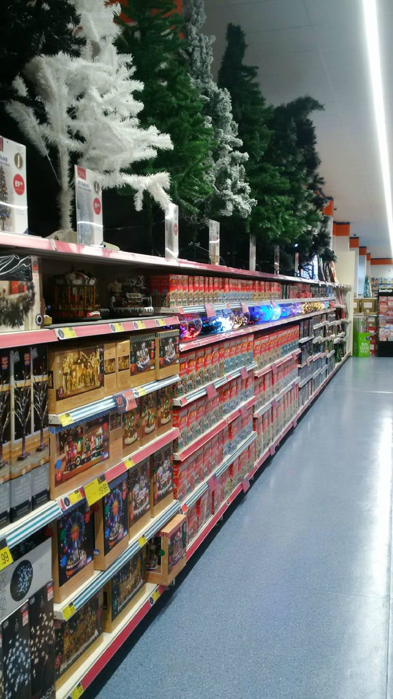The Christmas aisle at B&M's new King's Lynn store, Pierpoint Retail Park