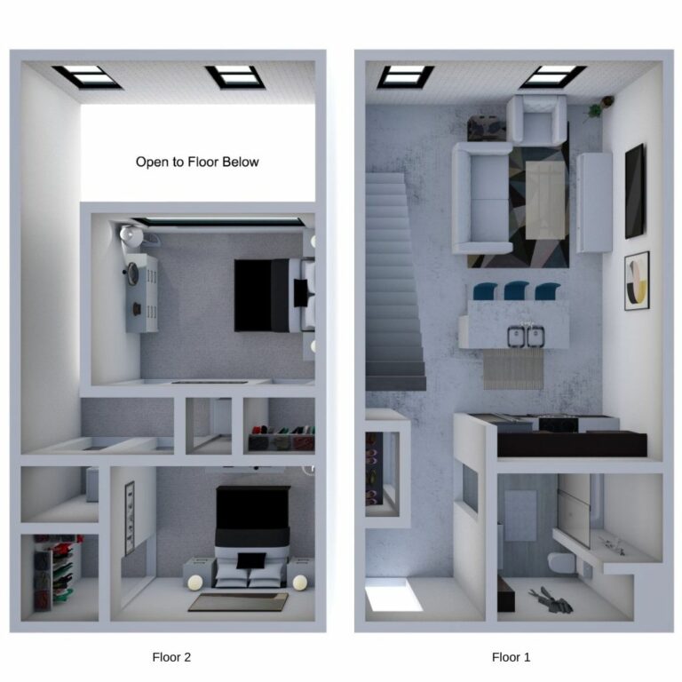 2 Story 2 Bedroom Style A