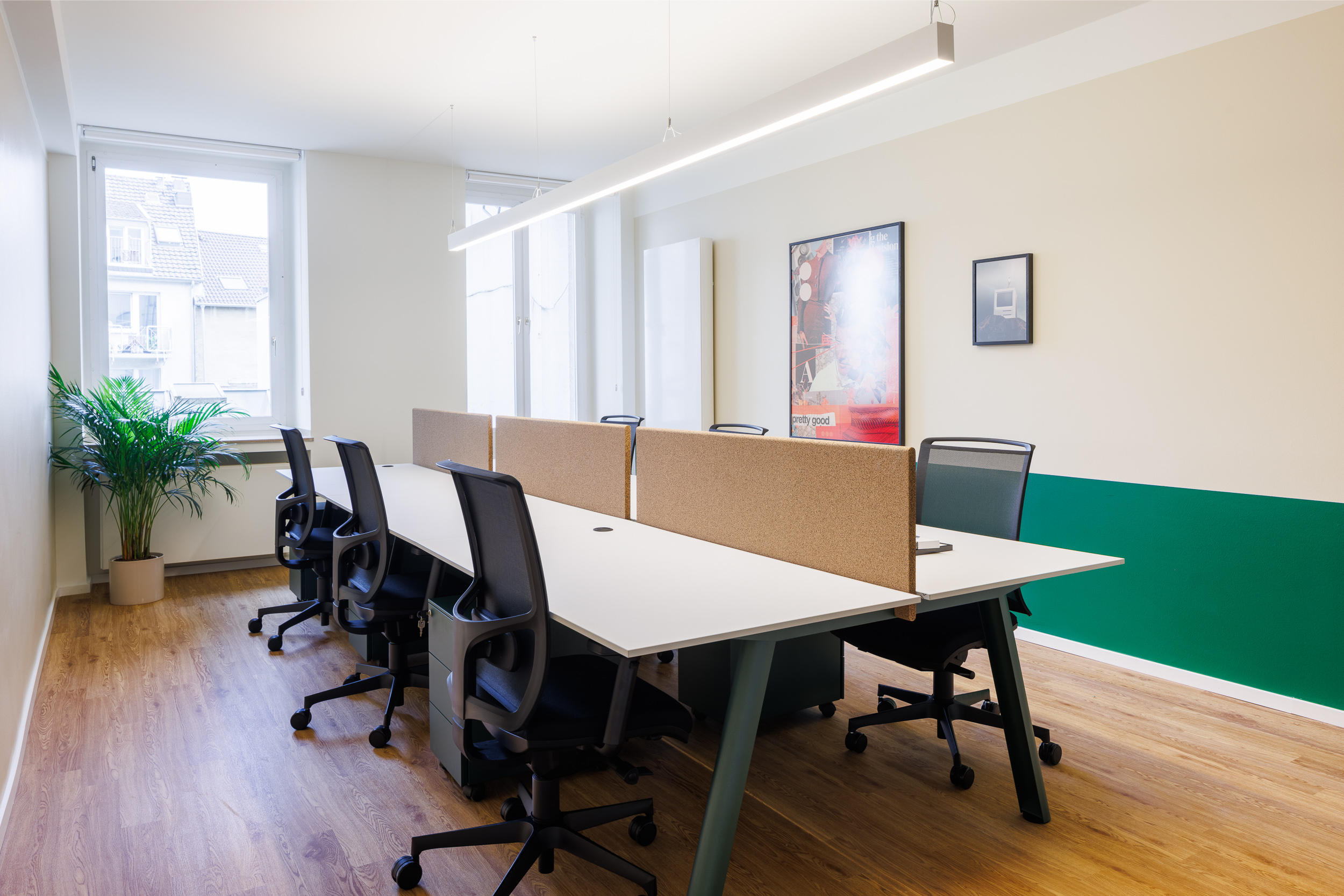 Desks for coworking at POHA Office