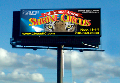 Billboards - HJ Design consults, designs and constructs billboards, signage and graphics for museums and corporate trade shows. Some of our most popular items are retractable banner stands, pop up displays, tabletop trade show displays, circular hanging signs, literature stands, table throws, table runners, and event products.