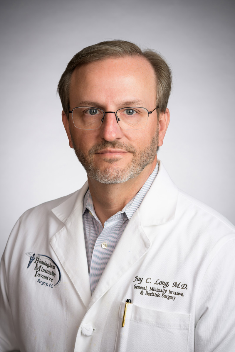 Meet Dr. Jay C. Long, M.D., FACS &mdash; the board-certified, award-winning laparoscopic surgeon behind Birmingham Minimally Invasive Surgery. A graduate of the University of Alabama School of Medicine with fellowship training in bariatric and minimally invasive surgery in Houston, Dr. Long treats every patient one-on-one. Taking care of morbidly obese patients is what he does best, and he specializes in making weight loss and general surgery as painless as possible.