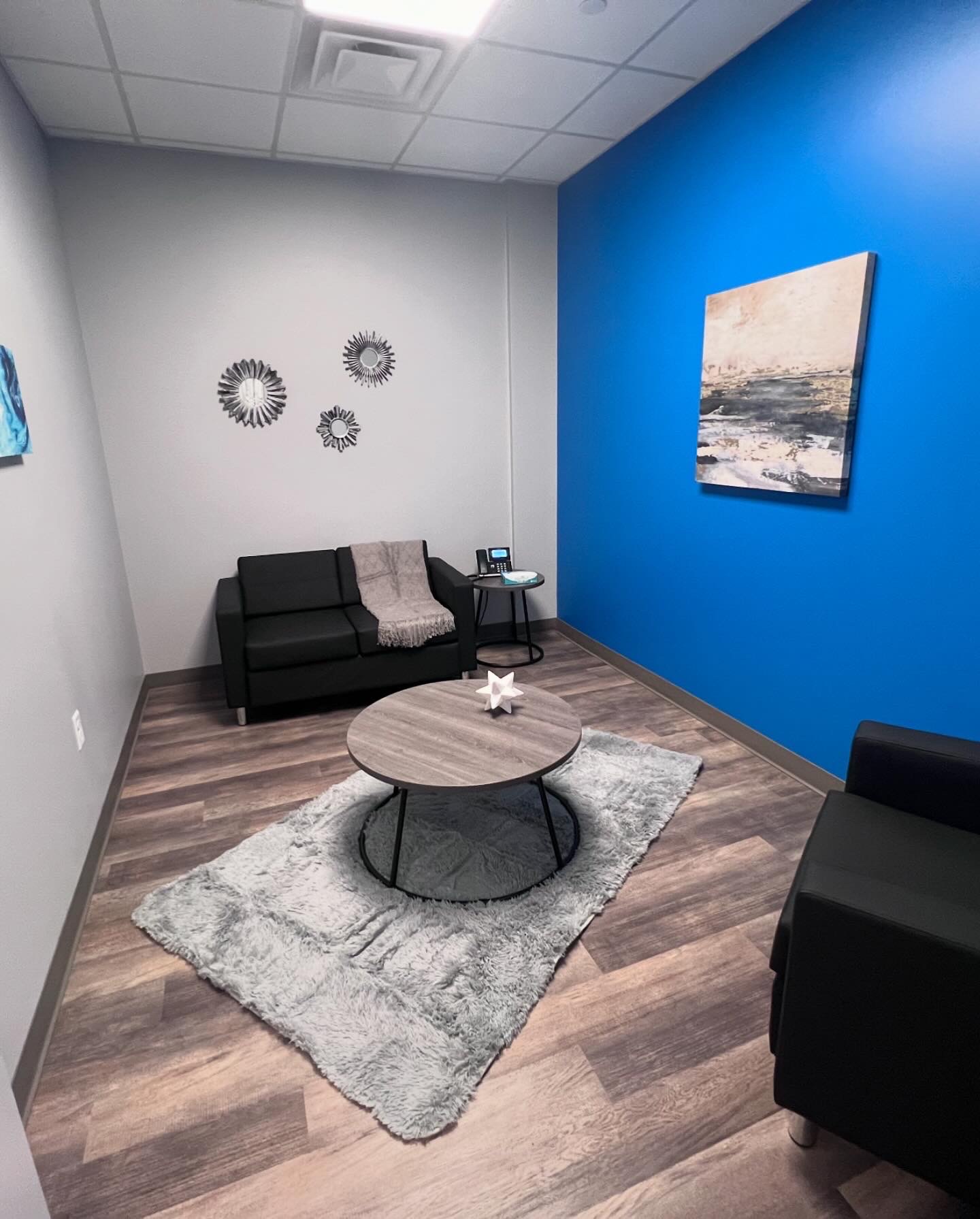 Counseling room of Community Medical Services' New Hope, MN clinic.