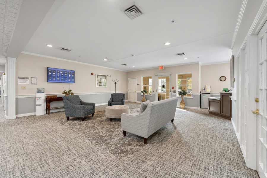 Park Square Manor community lobby and reception