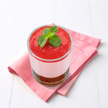 Himbeercreme mit Fruchtsoße
