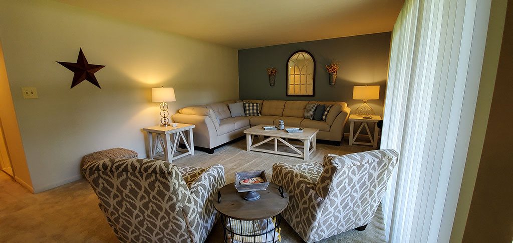Living Room View - Cinnamon Ridge Apartments