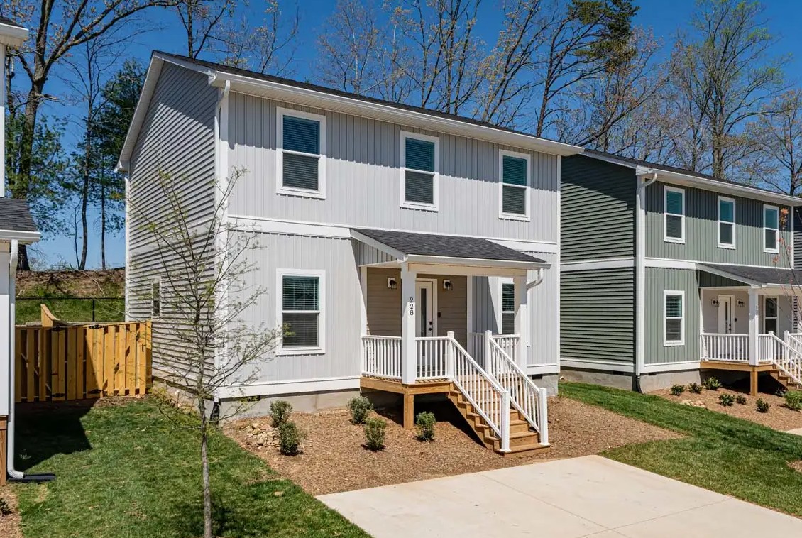 The exterior of the Charlotte model at Belle Meadow Homes highlights classic design and spacious living.