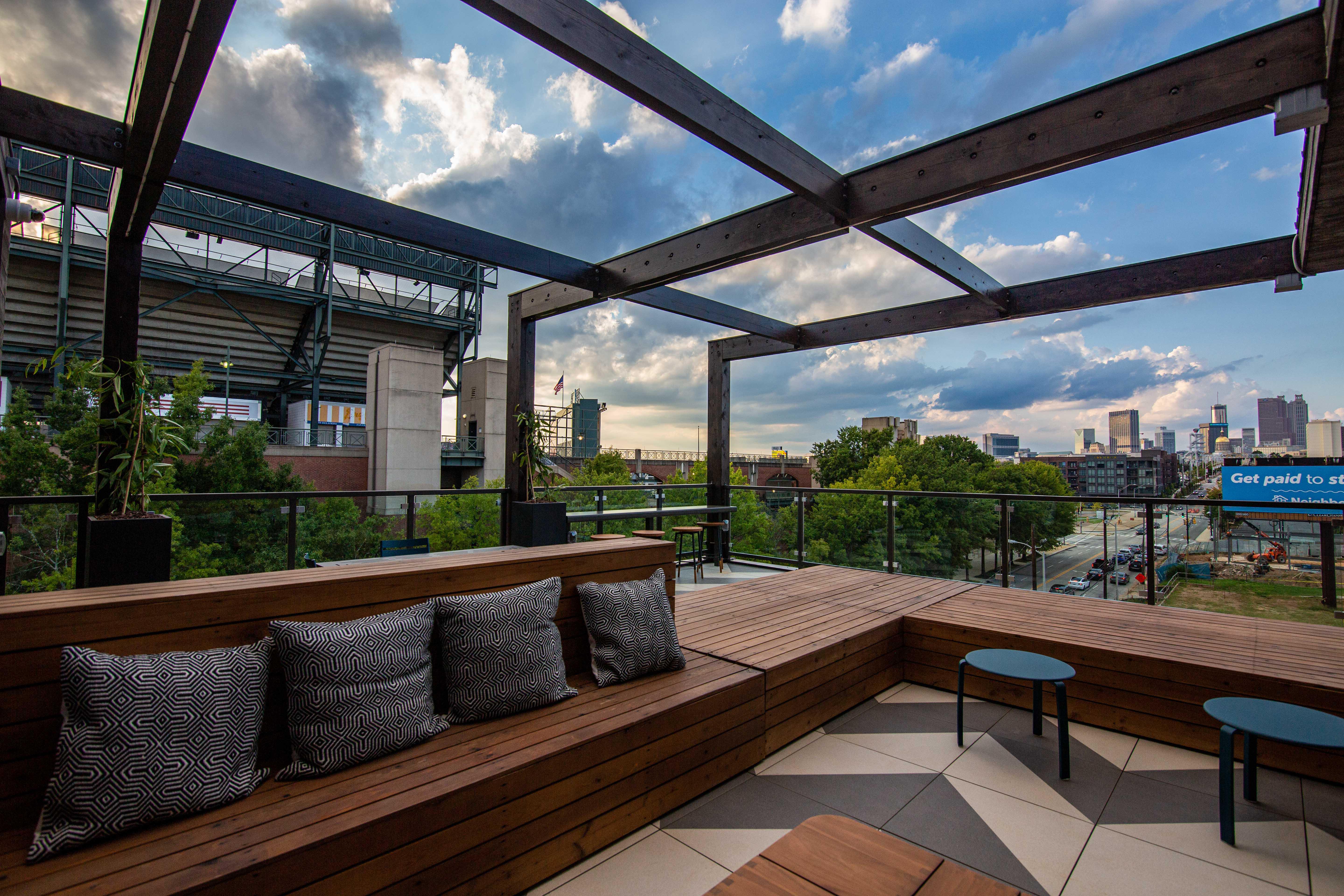 Expansive indoor and outdoor Sky Lounge