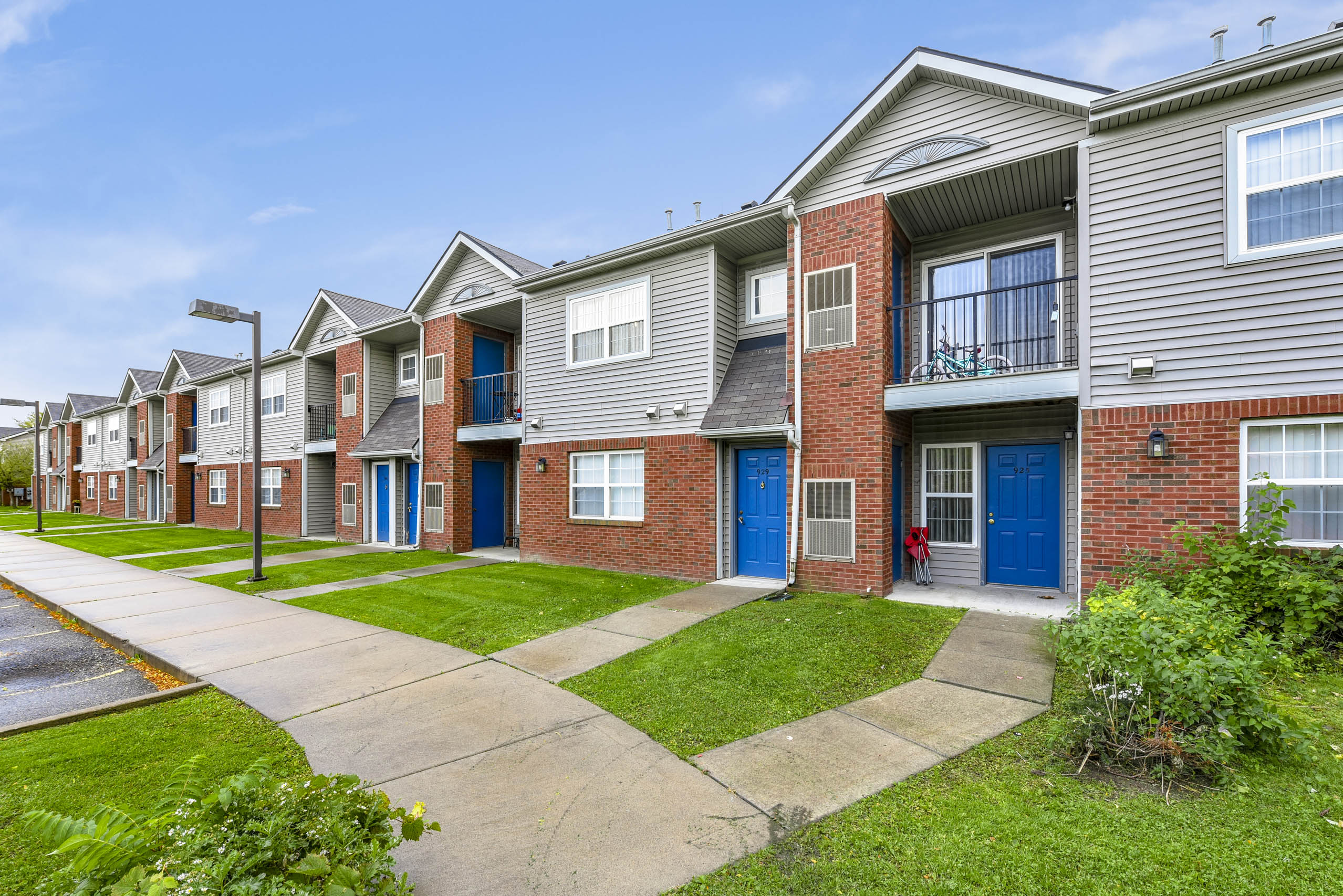 A row of townhouses