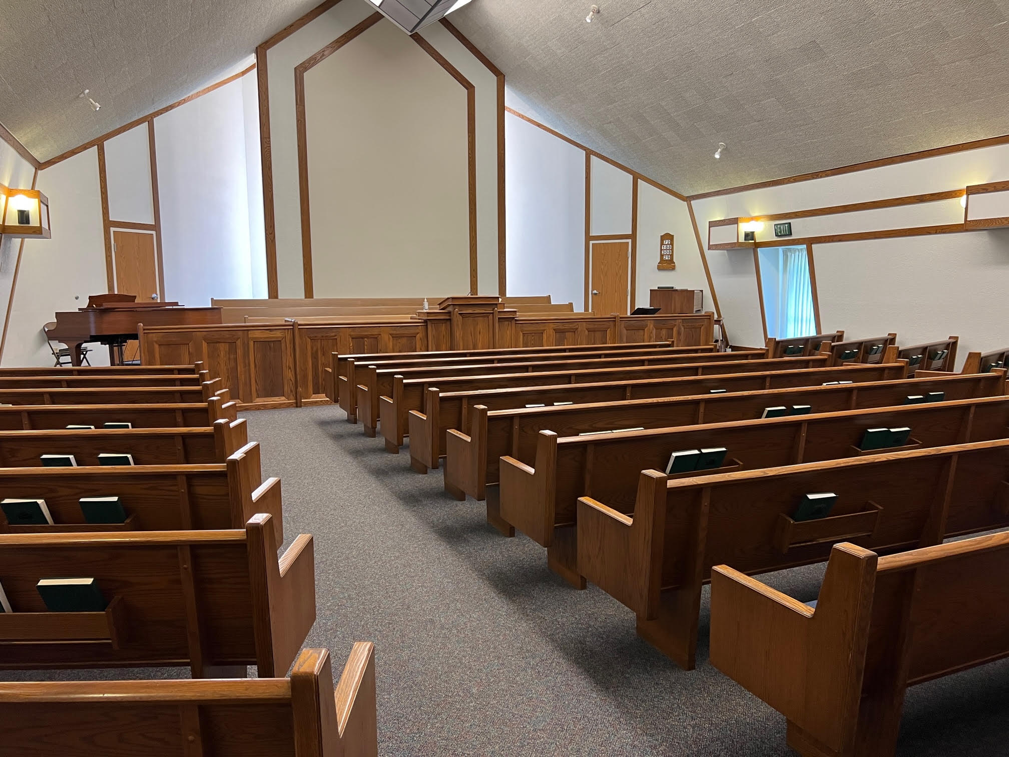 The chapel (sanctuary) in the Church of Jesus Christ of the Latter-day Saints - Madison Indiana
