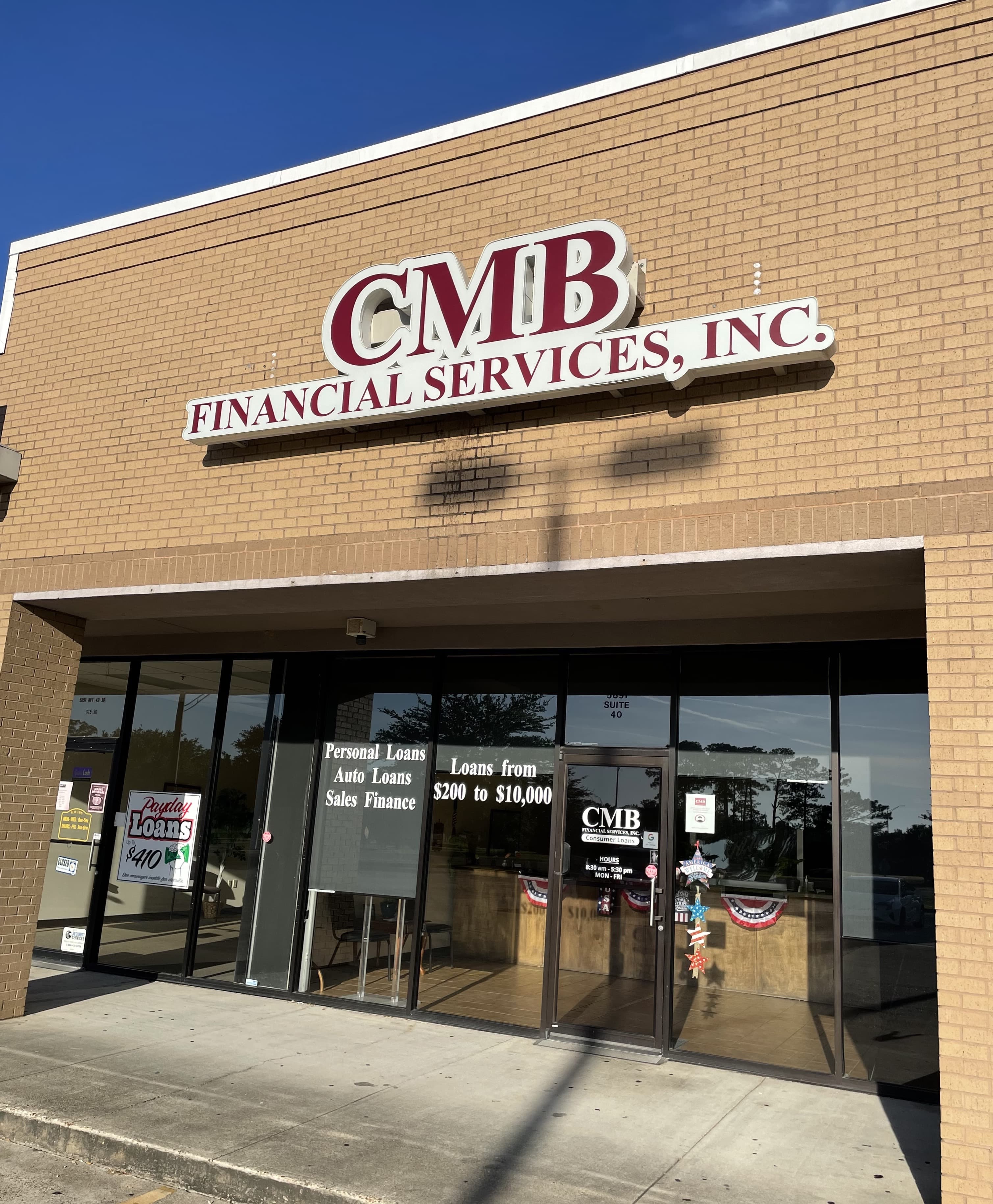 CMB Financial Services, Inc. Exterior CMB Financial Services, Inc. Hattiesburg (601)583-2622