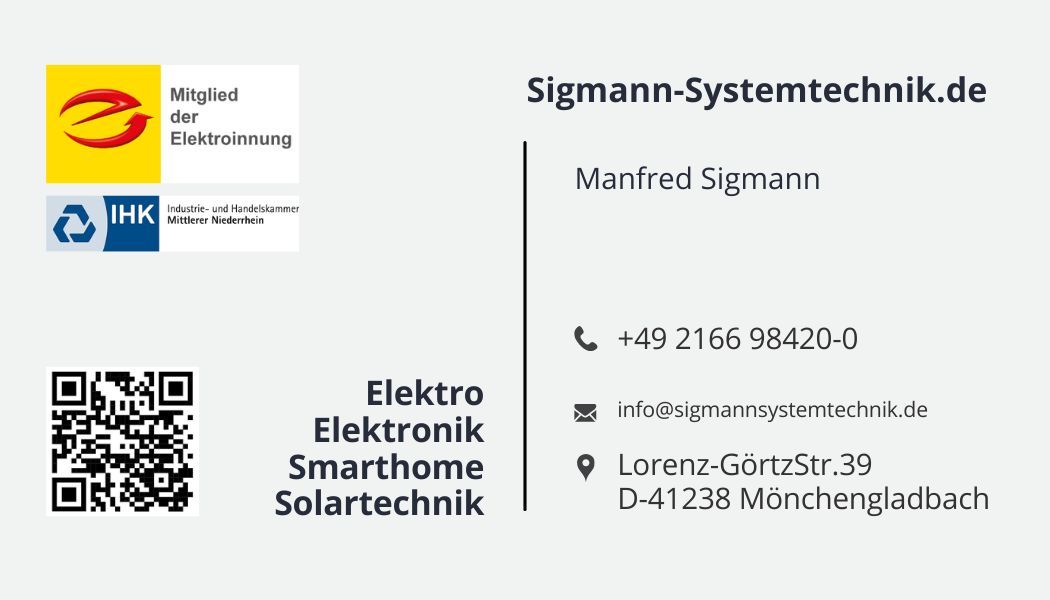 Bilder Elektro Sigmann-Systemtechnik Mönchengladbach