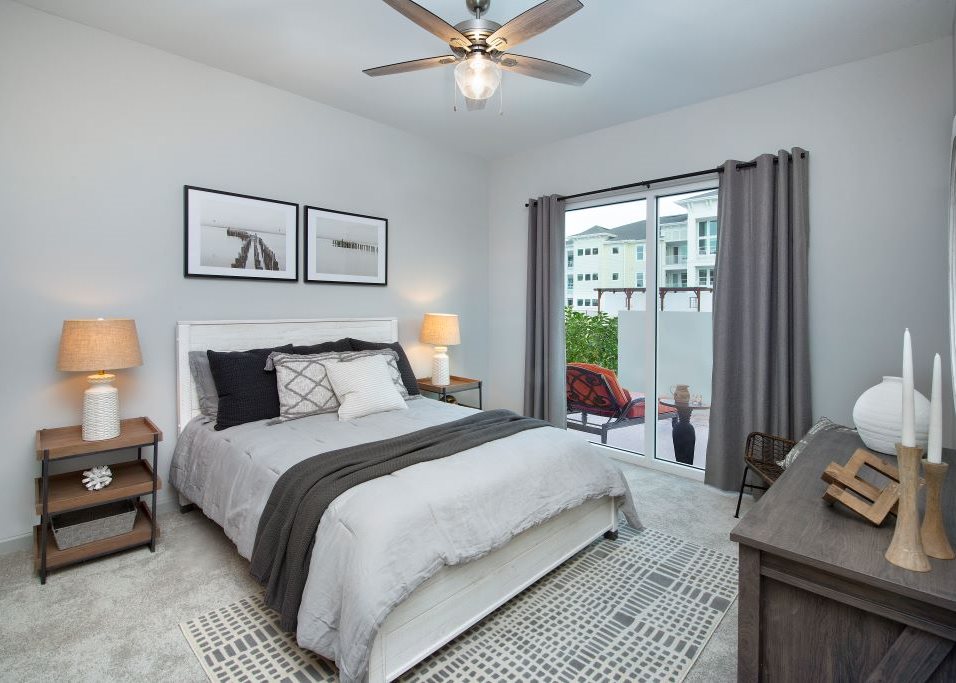 Master Bedroom Feels Large and Spacious with Impressive Views and Large Walk-In Closets at The Edison Apartments