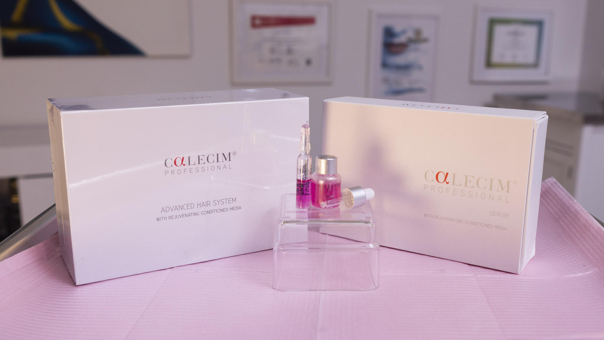 Calecime professional advanced hair system used for Elmira Studio services in Westlake Village.