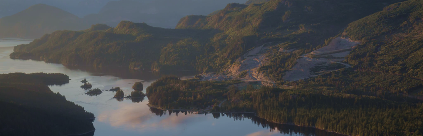 Scenic aerial view of a river valley in Western Canada.