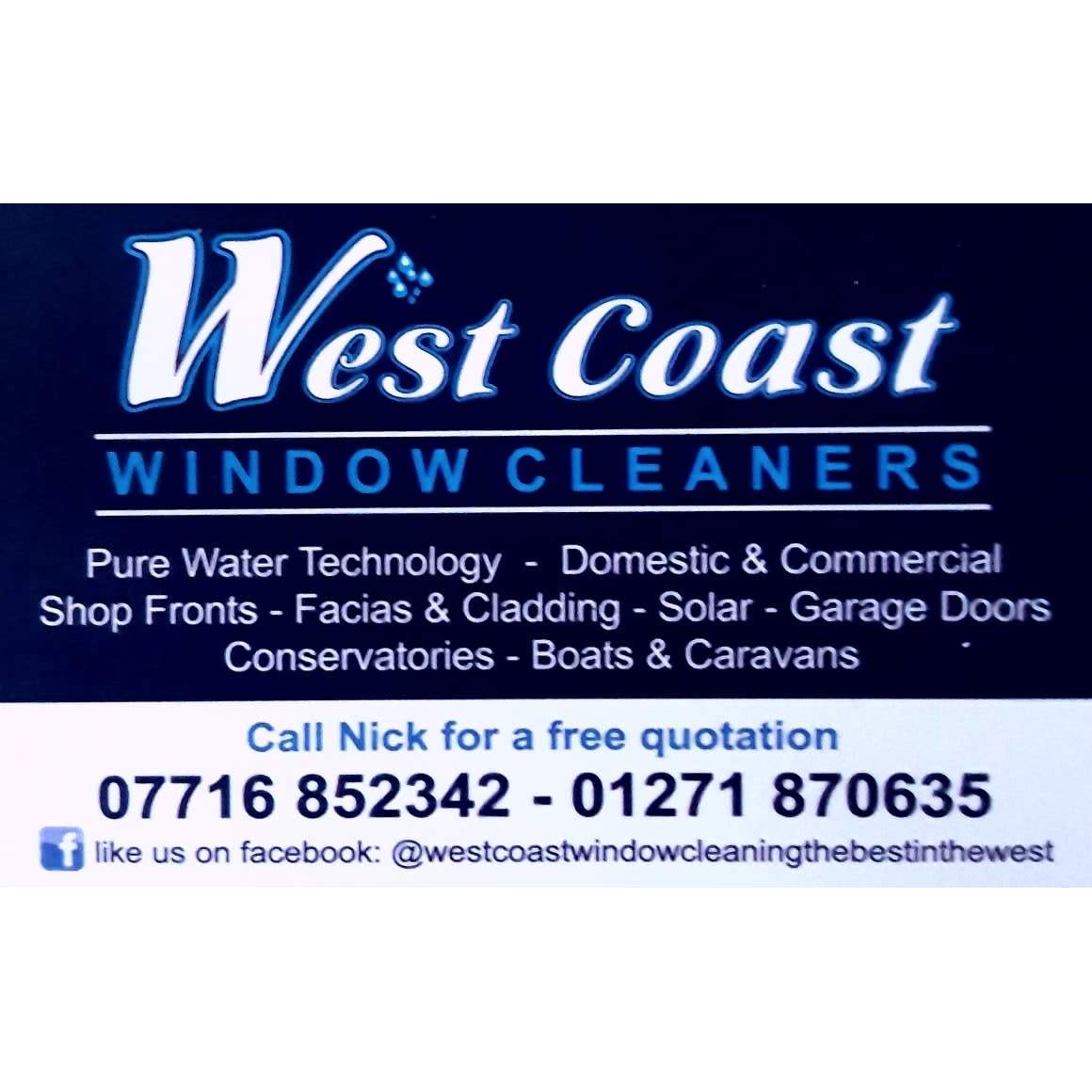 LOGO West Coast Window Cleaning Woolacombe 07716 852342