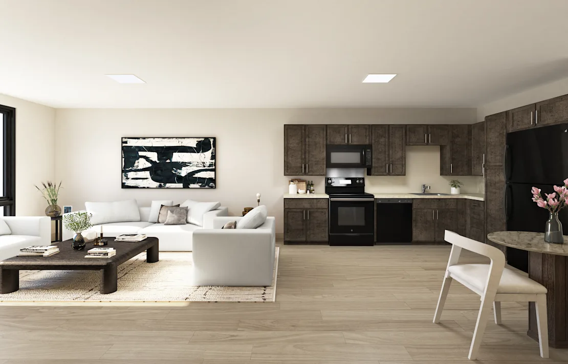 Living Room and Kitchen