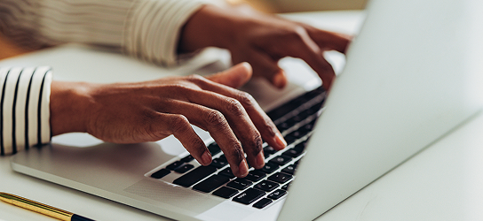 An RBC client on their laptop.