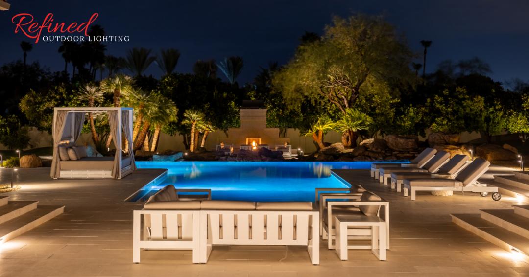 Backyard landscape lighting design in Paradise Valley, Arizona
