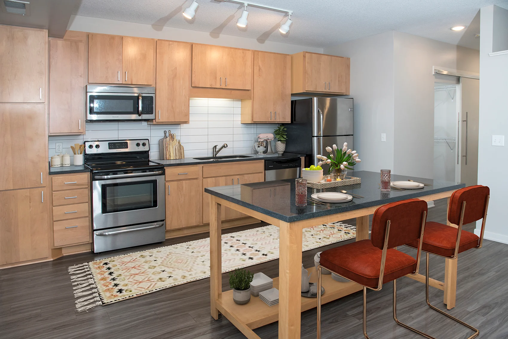 Kitchen at Zest Apartments 