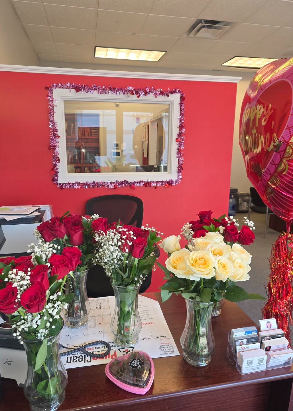 Happy Valentine's Day, stop in today and get your free quote and pick up a gift card for roses!