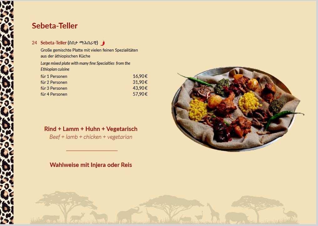 Sebeta-Teller +Sebeta  Menü