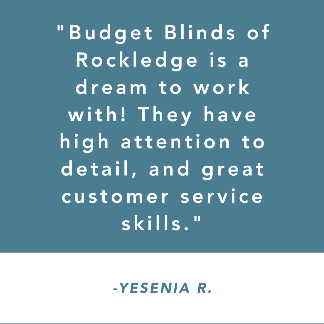 Yesenia, your words mean so much to our whole team here at Budget Blinds. The best part of our job is seeing the happiness on our customers’ face when they see the final result of their home’s transformation. Call now to schedule your free in-home consultation to see what the buzz is about!