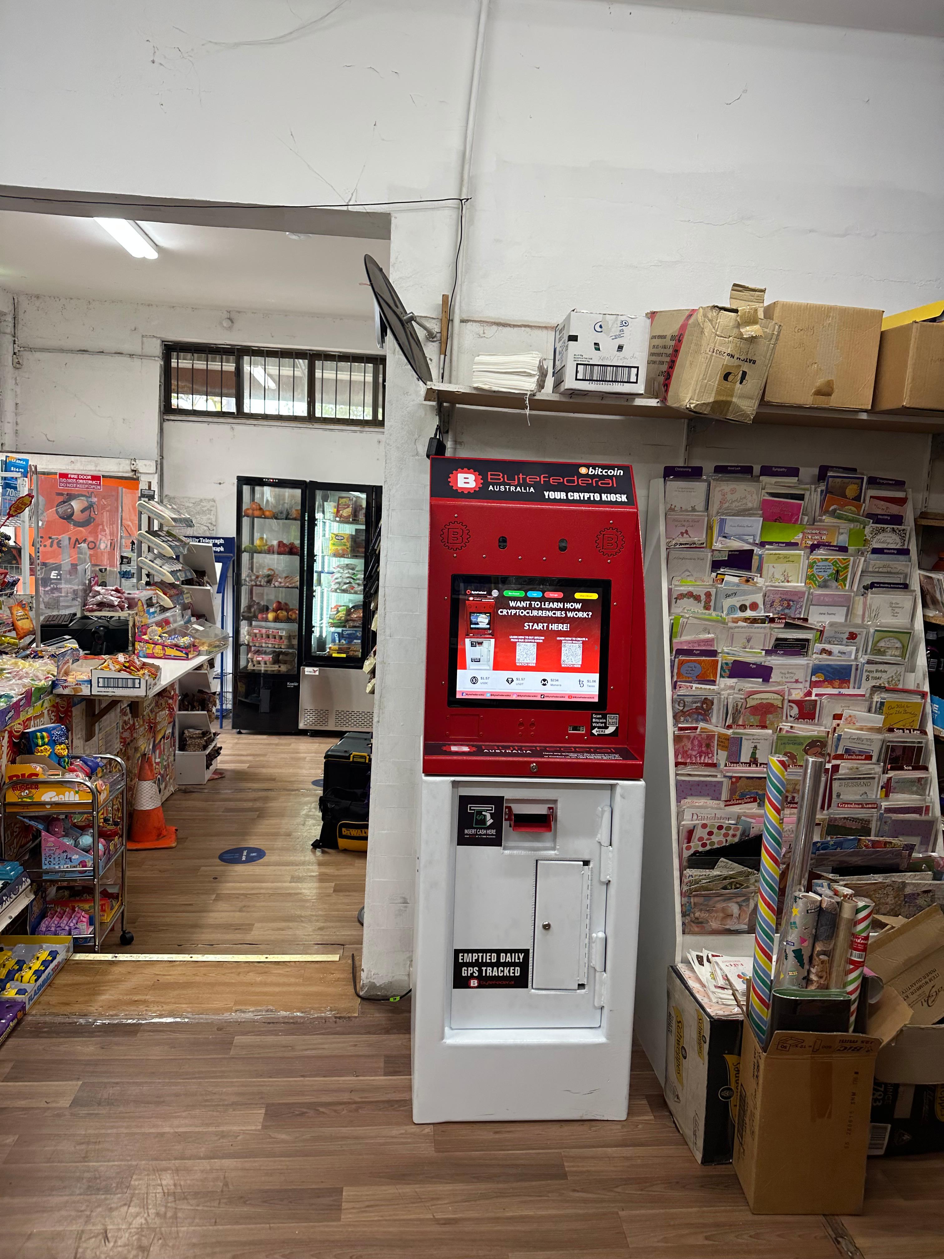 Images ByteFederal Australia Bitcoin ATM (G & M Convenience Store)