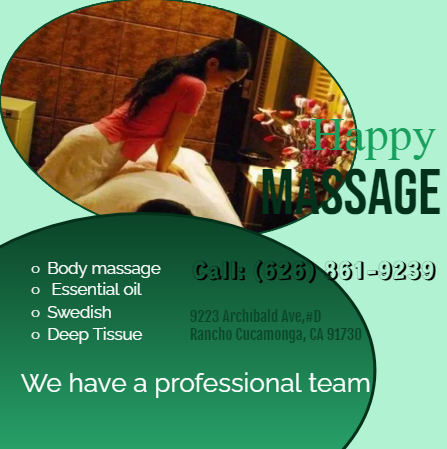 Massage techniques are commonly applied with hands, fingers, 
elbows, knees, forearms, feet, or a device. 
The purpose of massage is generally for the treatment of 
body stress or pain.