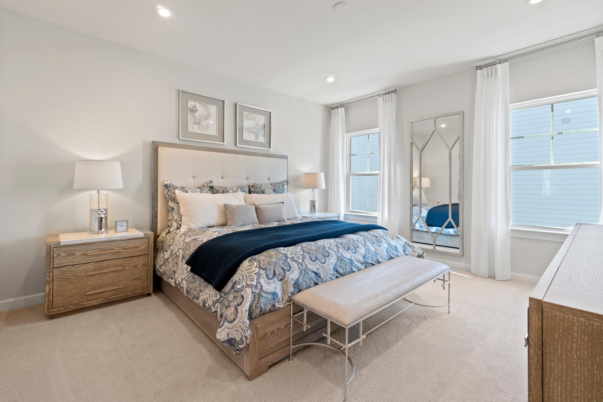 Serene and spacious primary bedroom suites