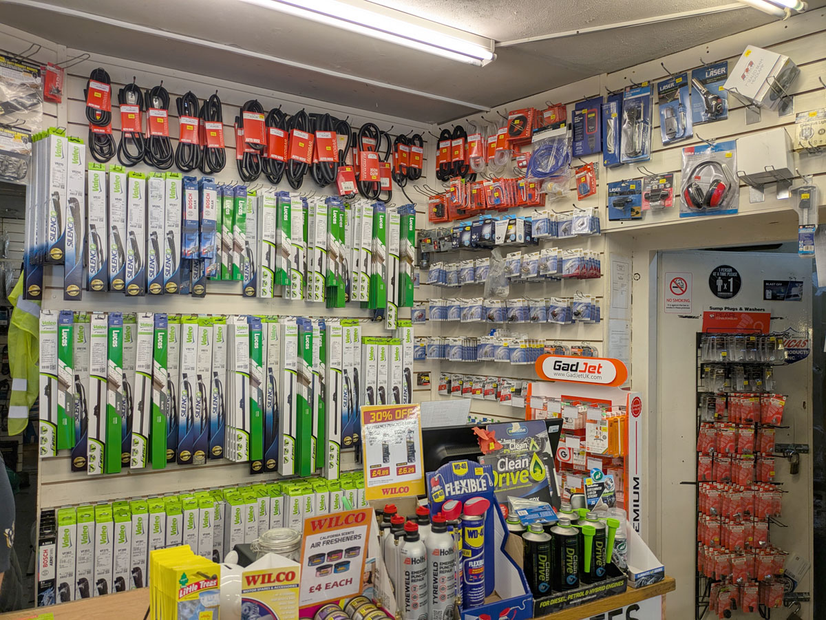 A photograph of inside Wilco Motor Spares, The Jamb, Corby