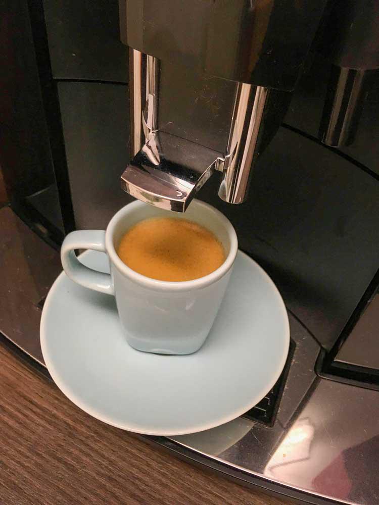 Auf Wunsch gibt es einen leckeren Kaffee, Espresso oder Latte Macchiato.