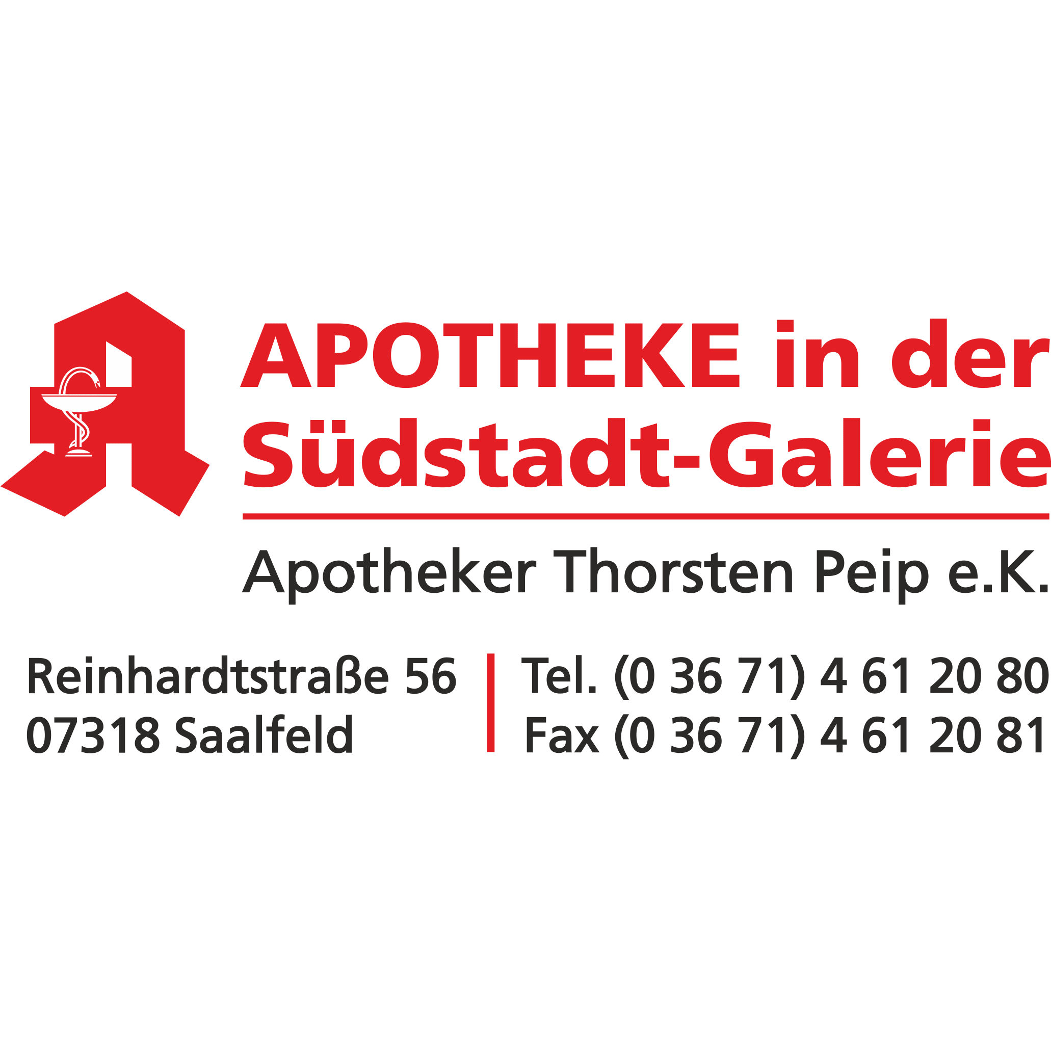 Apotheke in der Südstadtgalerie in Saalfeld