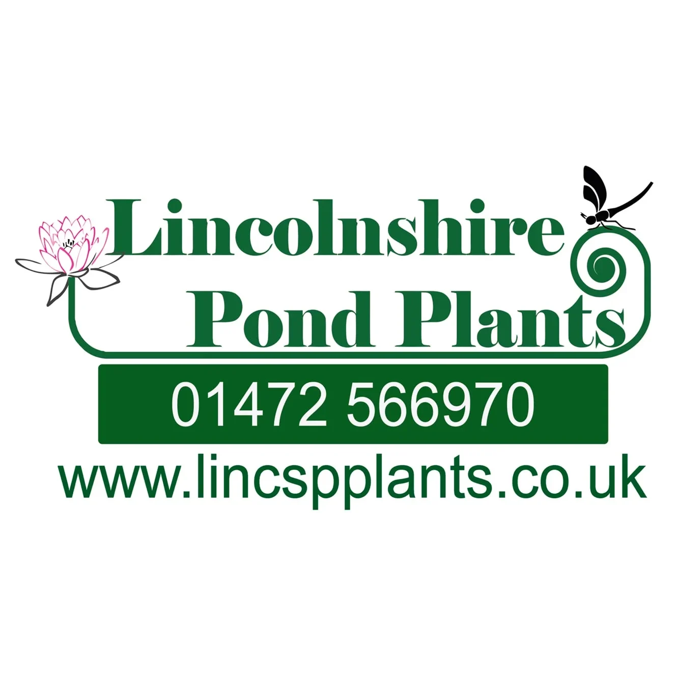 LOGO Lincolnshire Pond Plants Ltd and Lincolnshire Fruit Market Rasen 01472 566970