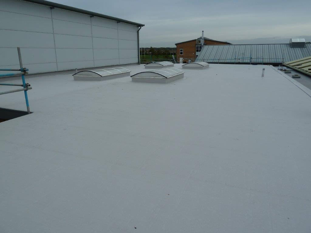 commercial roof with waterproofing