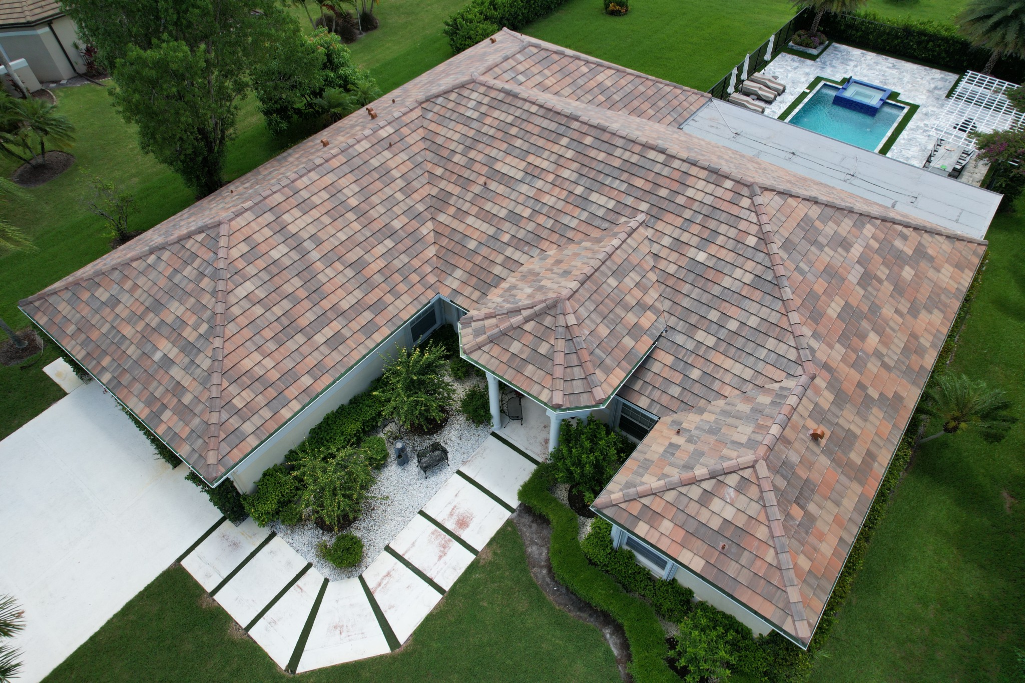 Another roof replacement in the books! This tile color is called Walnut Creek Blend.