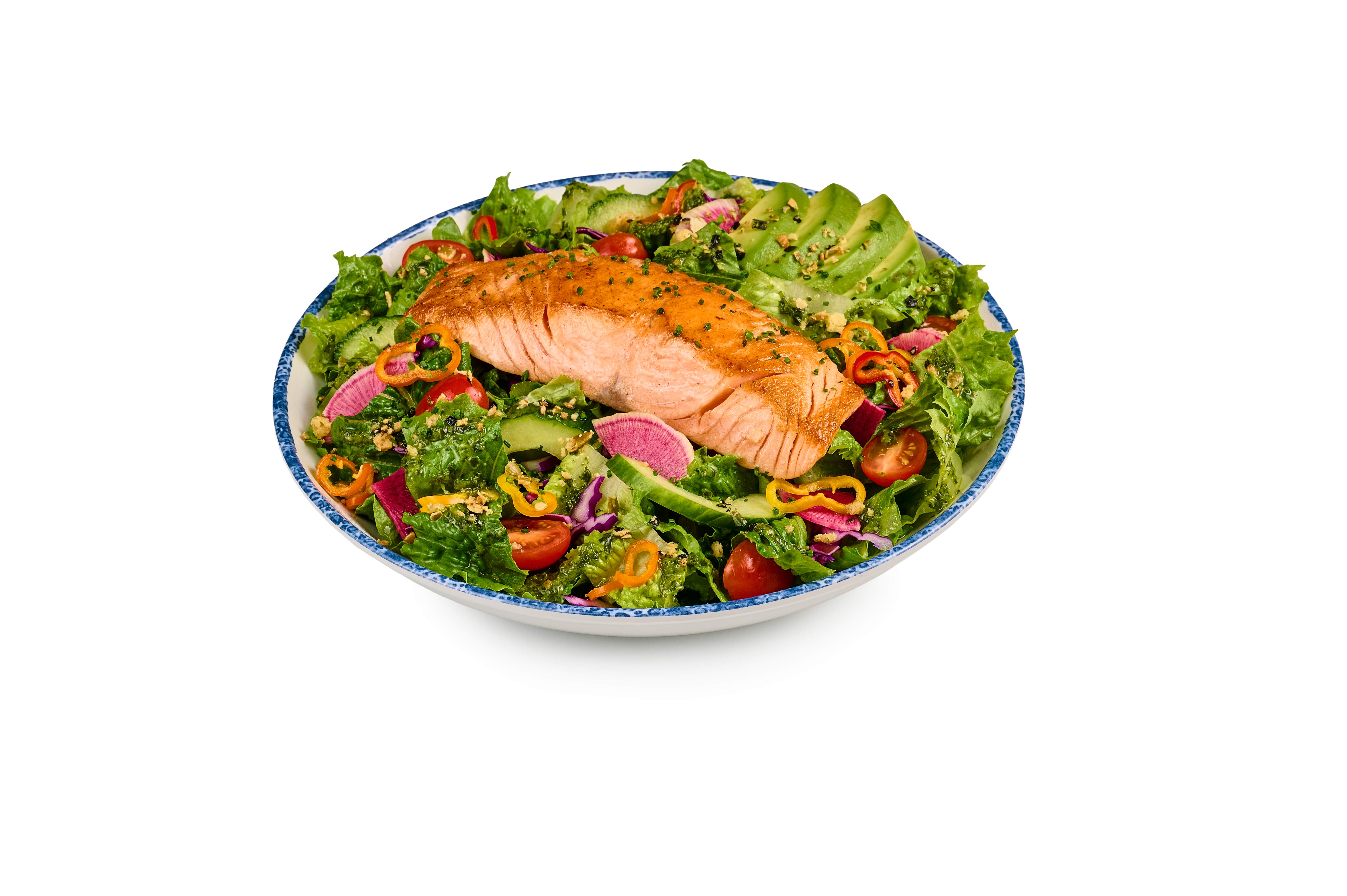 Create-Your-Own Salad with Salmon