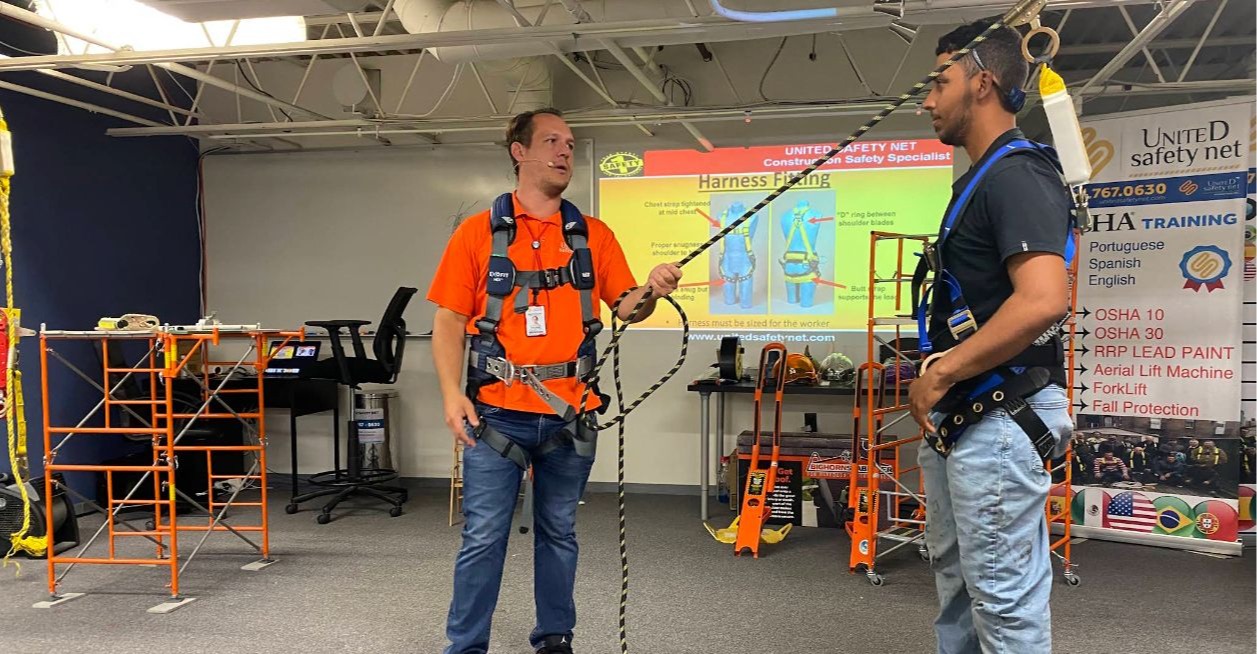 OSHA Training at United Safety Net in Massachusetts, by Rony Jabour, certified OSHA Trainer