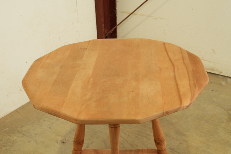 Wood Table Top Stripped -Angled View